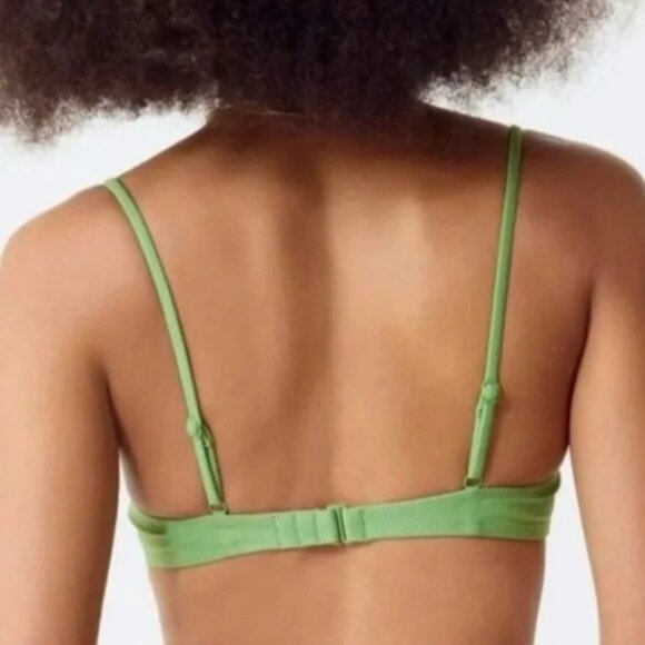 J Crew Balconette Underwire Bikini Top‎ Rustic Willow Green BX612 NWT - Picture 2 of 8
